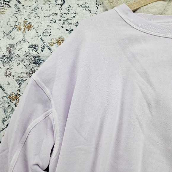 Aerie Real Crew Sweatshirt Pullover Purple Medium - Picture 3 of 6